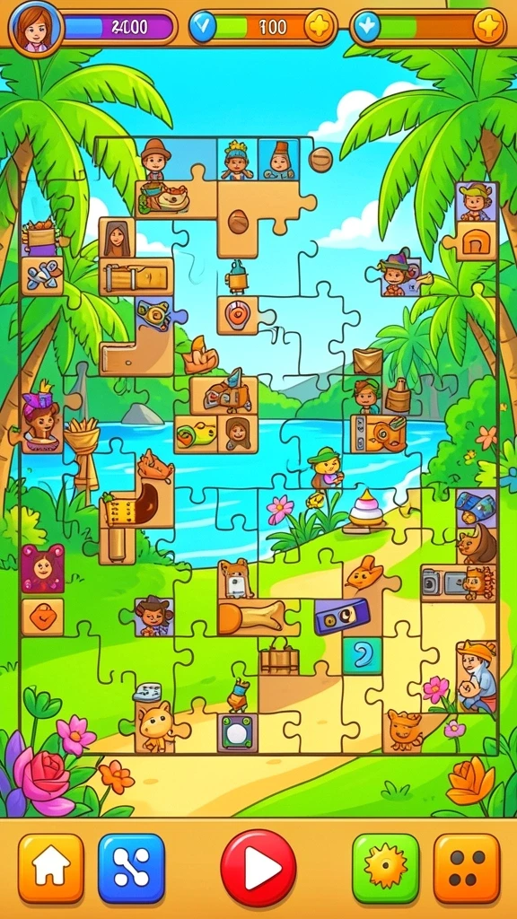 Tampilan awal game dengan desain menarik.