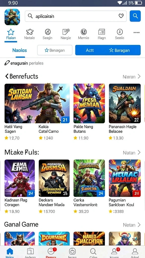 Screenshot fitur tantangan harian yang menarik.