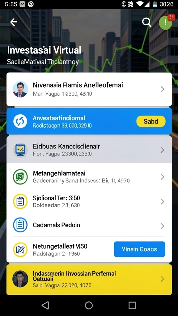 Tampilan layar awal yang menarik perhatian.