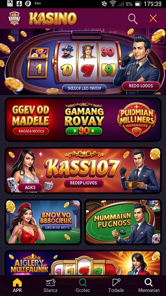 Tampilan menu utama yang menarik dan mudah dinavigasi.