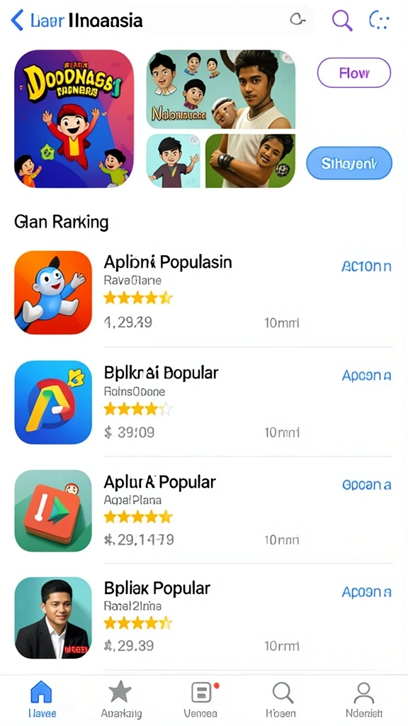 Tampilan awal yang menarik dan mudah dinavigasi.