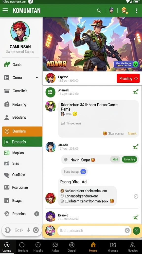 Fitur interaksi sosial yang meningkatkan pengalaman bermain.