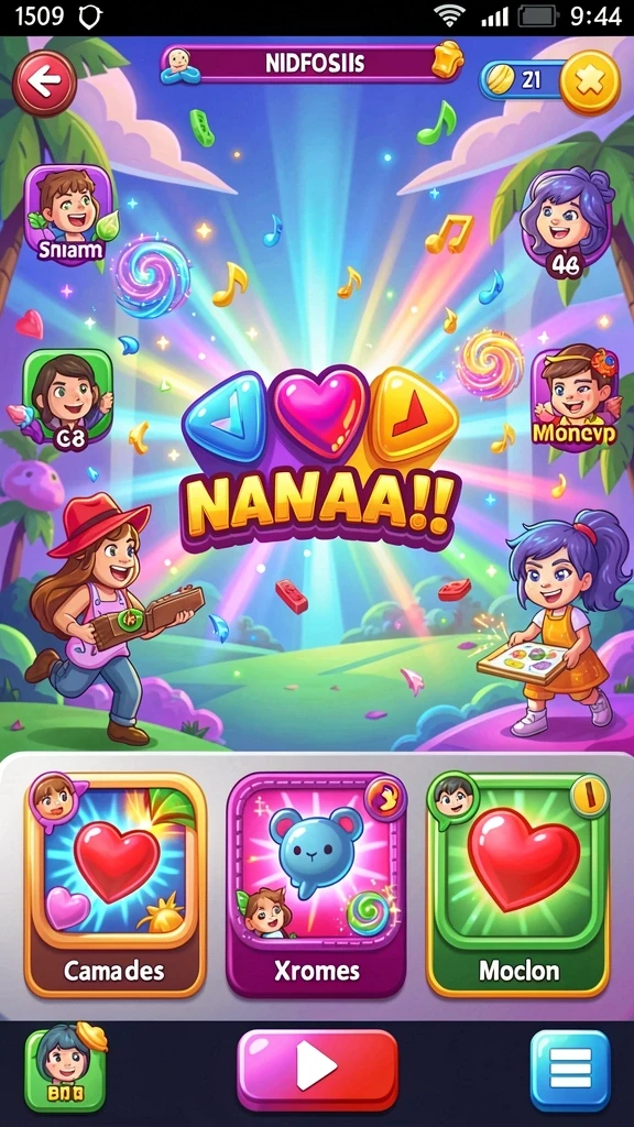 Beragam pilihan slot dengan tema yang berwarna-warni.