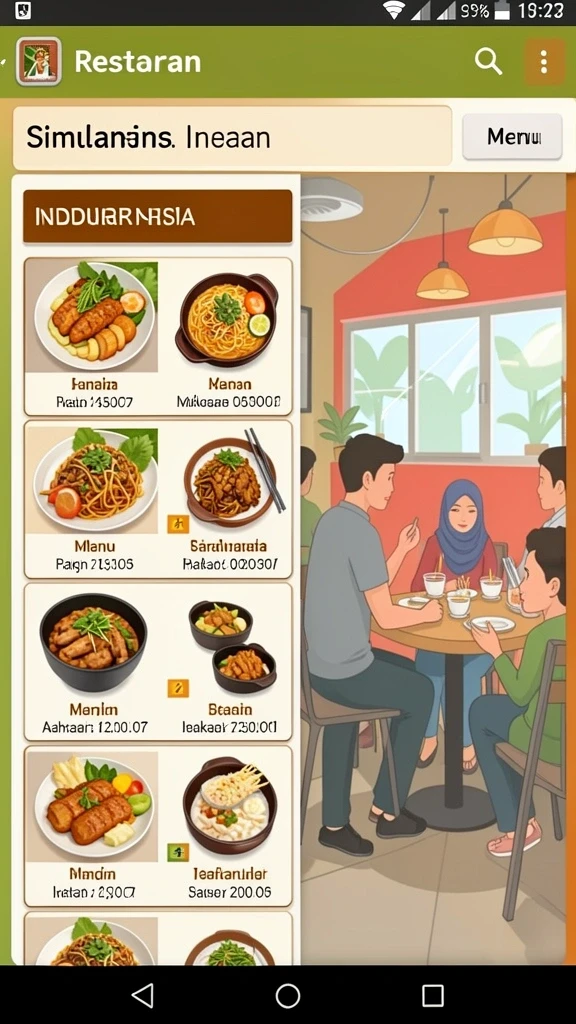 Screenshot menunjukkan fitur turnamen dengan banyak peserta.
