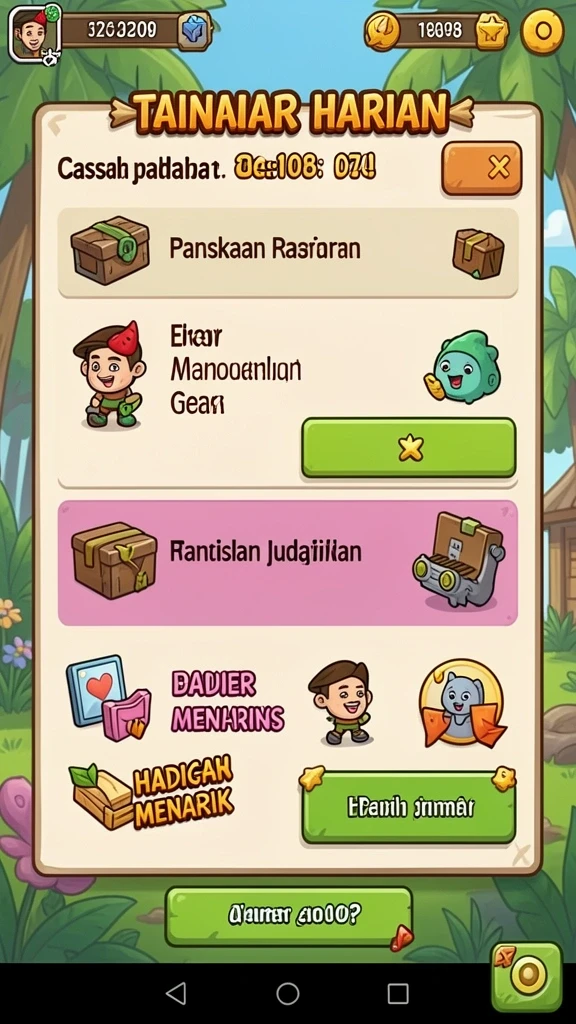 Pemandangan grafis yang memukau di setiap putaran.